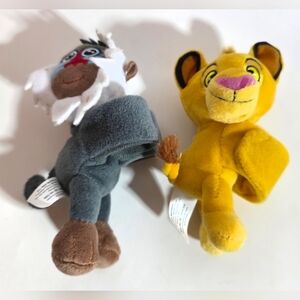 Disney Cutie Cuffs Lot Of 2 Lion King Simba & Rafiki Collectable